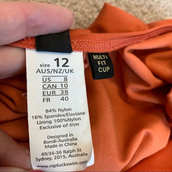Niptuk Laceup one piece swimsuit burnt orange Sz CAN10/US8 - Picture 4 of 8